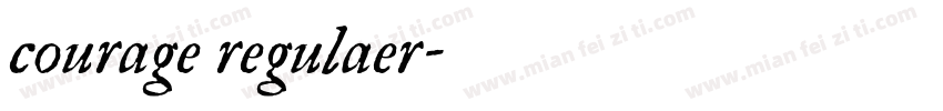 courage regulaer字体转换